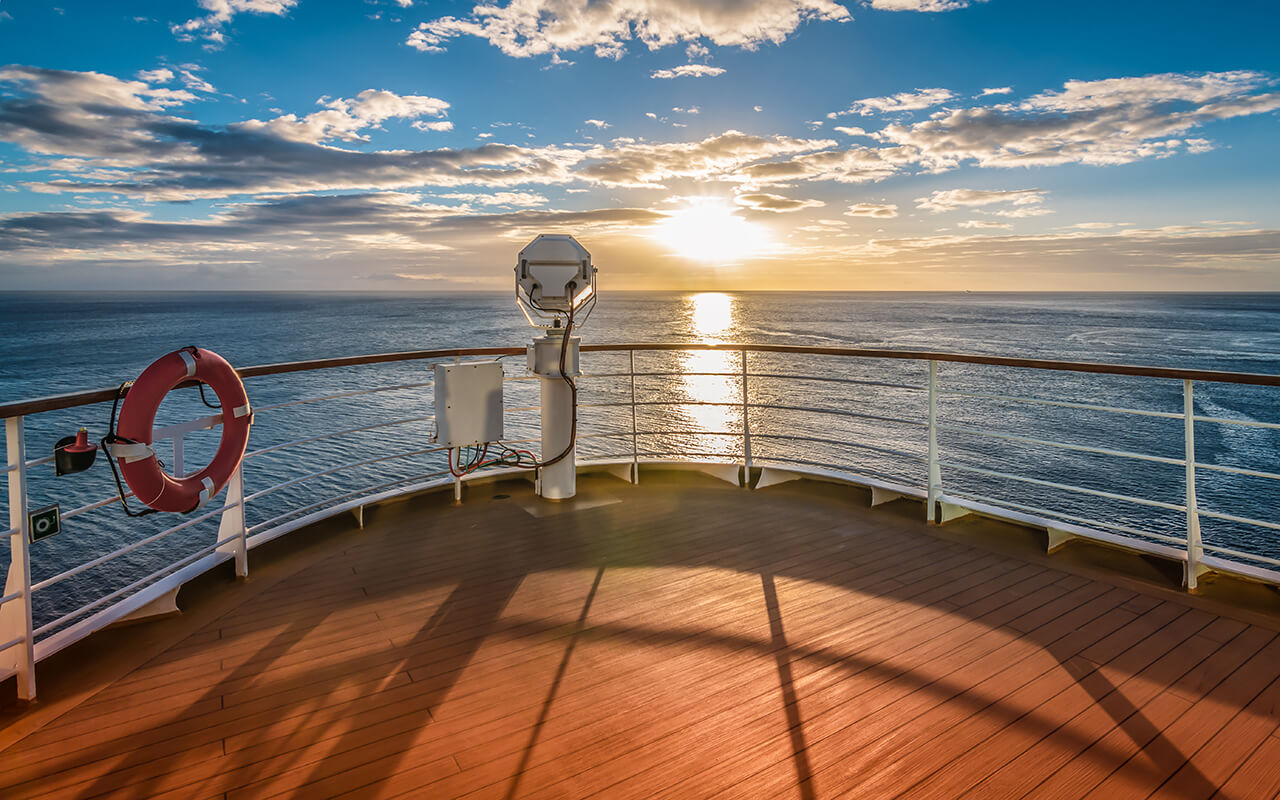 Cruise ship top deck