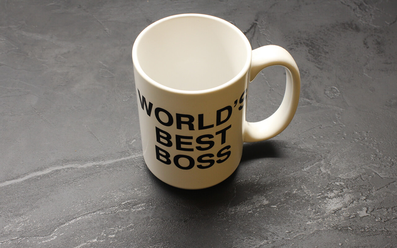 Mug that reads "World's Best Boss"