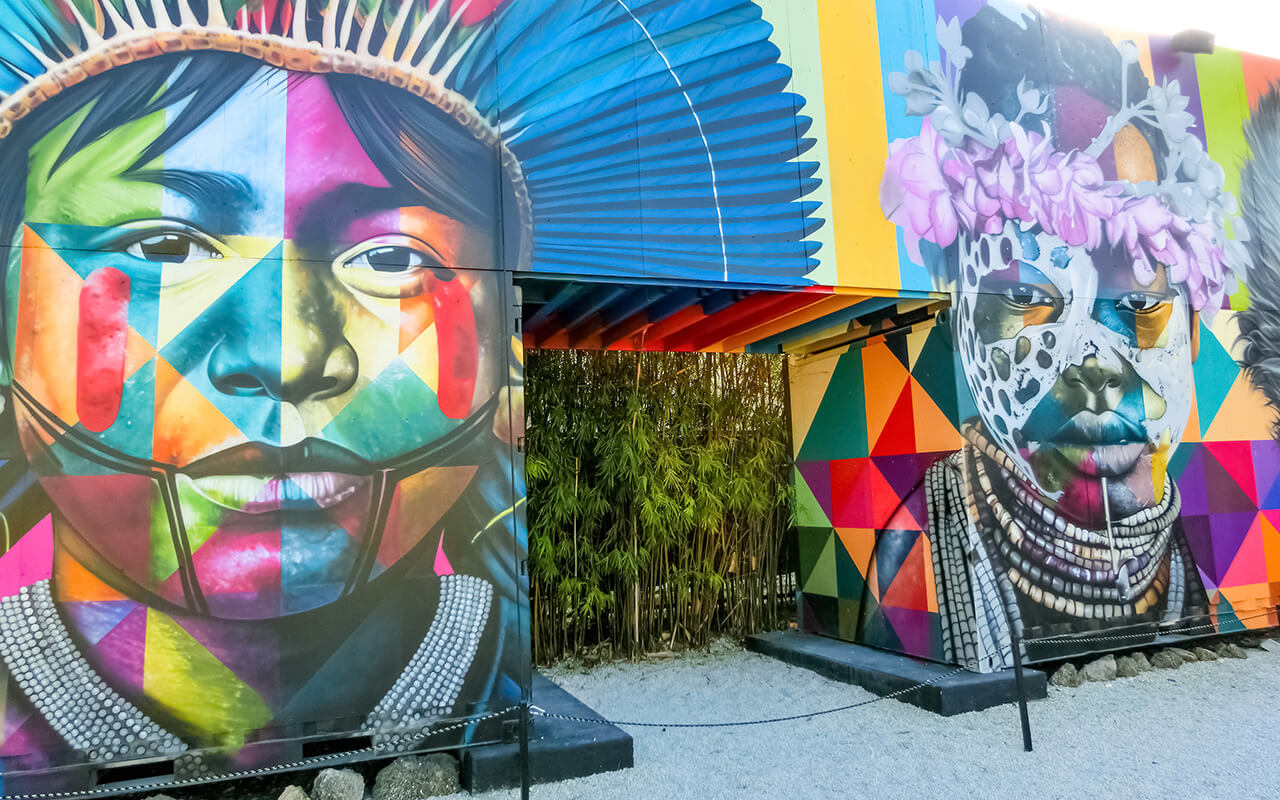 Miami, United States of America - November 30, 2019: Art Wynwood in Miami, USA.