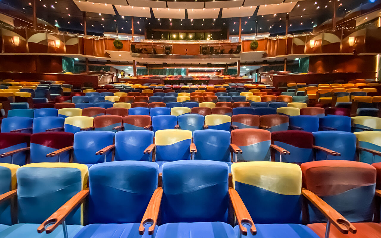 Theatre seating on a cruise ship