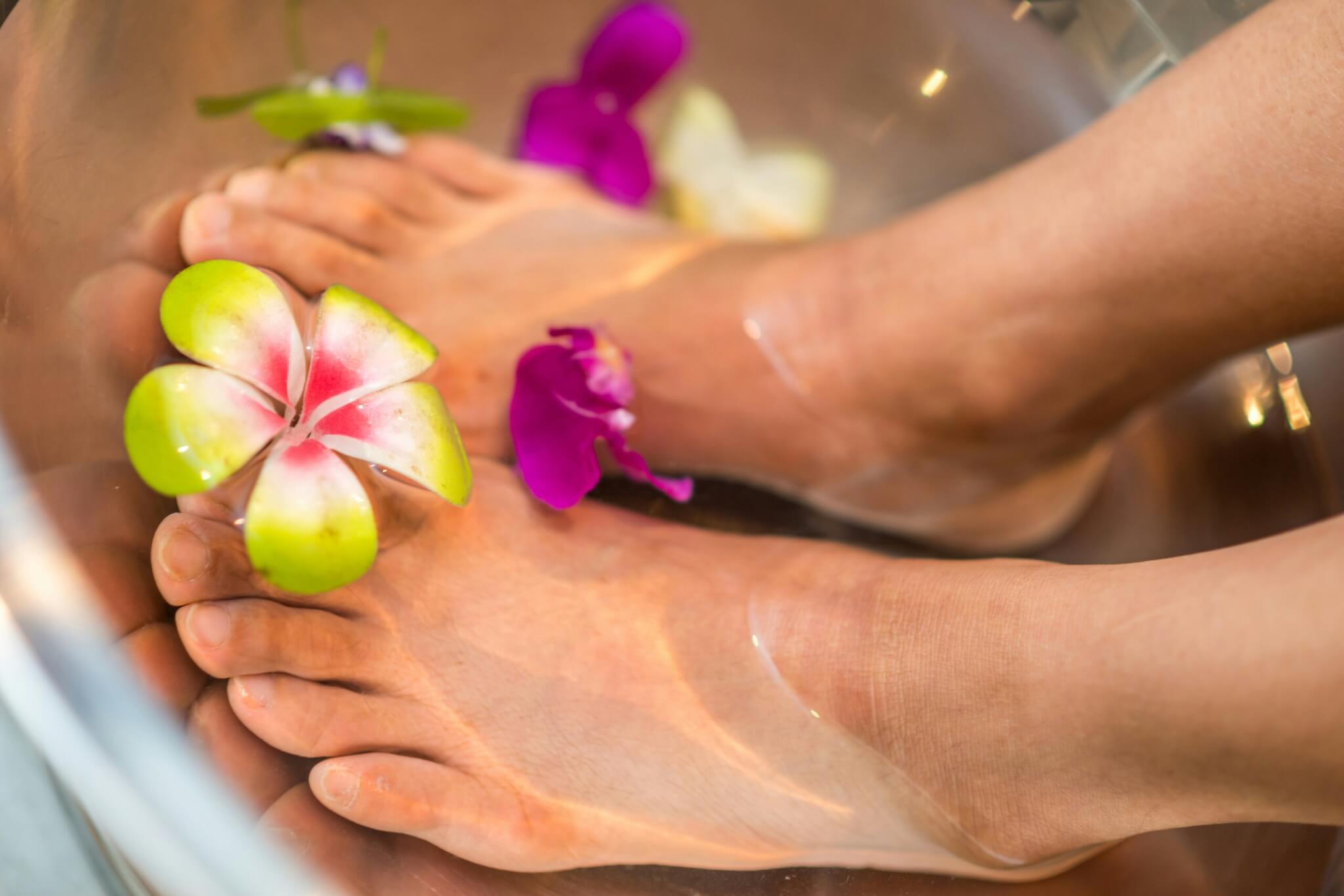 feet in warm water
