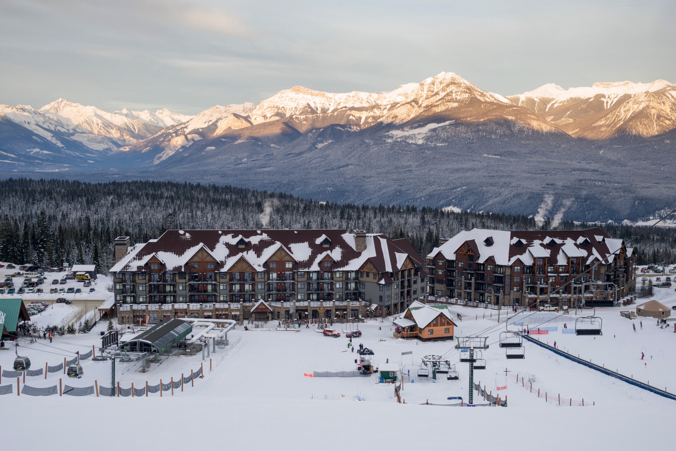 View of a ski resort, Kicking Horse Mountain Resort, Golden, Br
