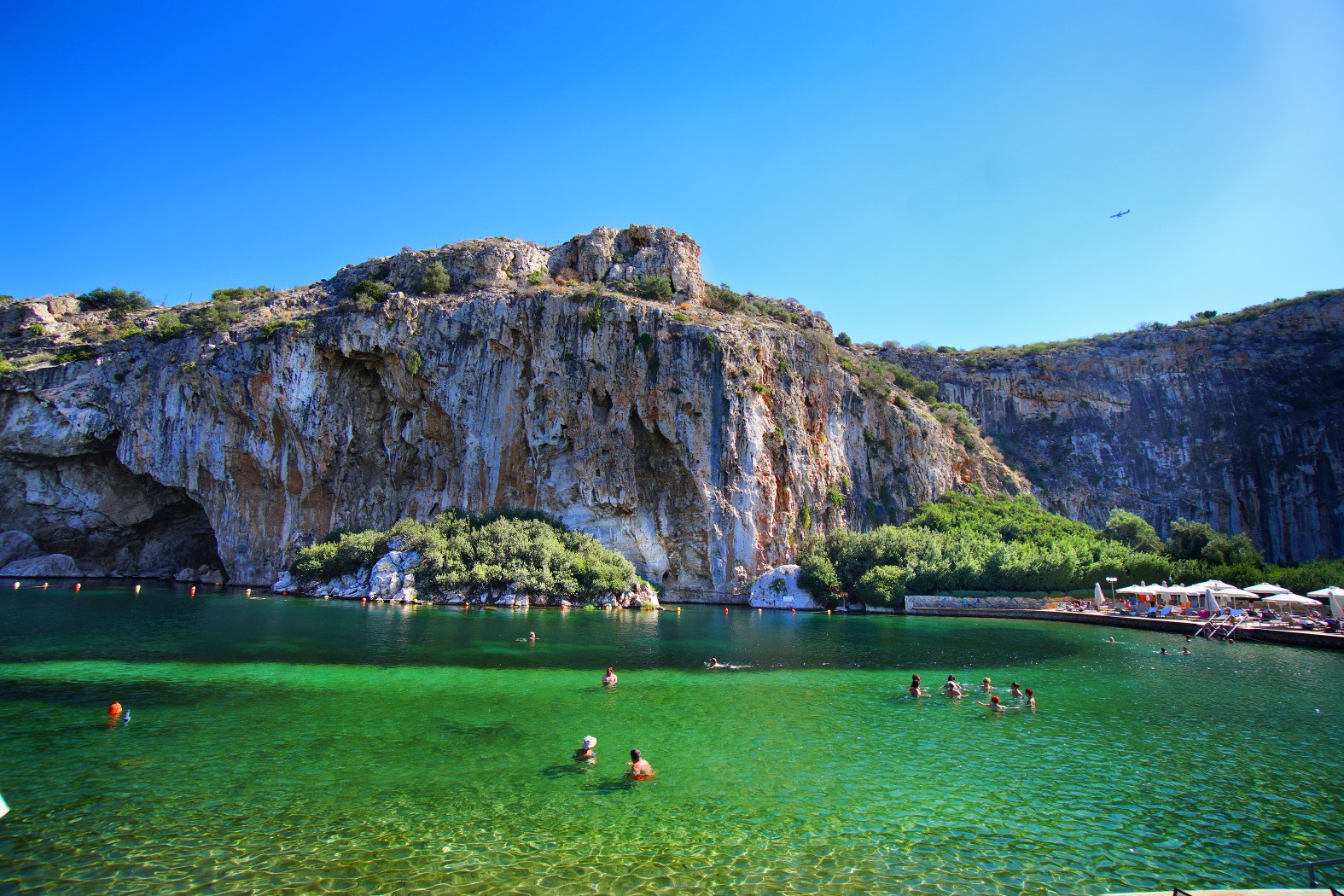 Vouliagmenis Lake, beautiful pond near Athens

