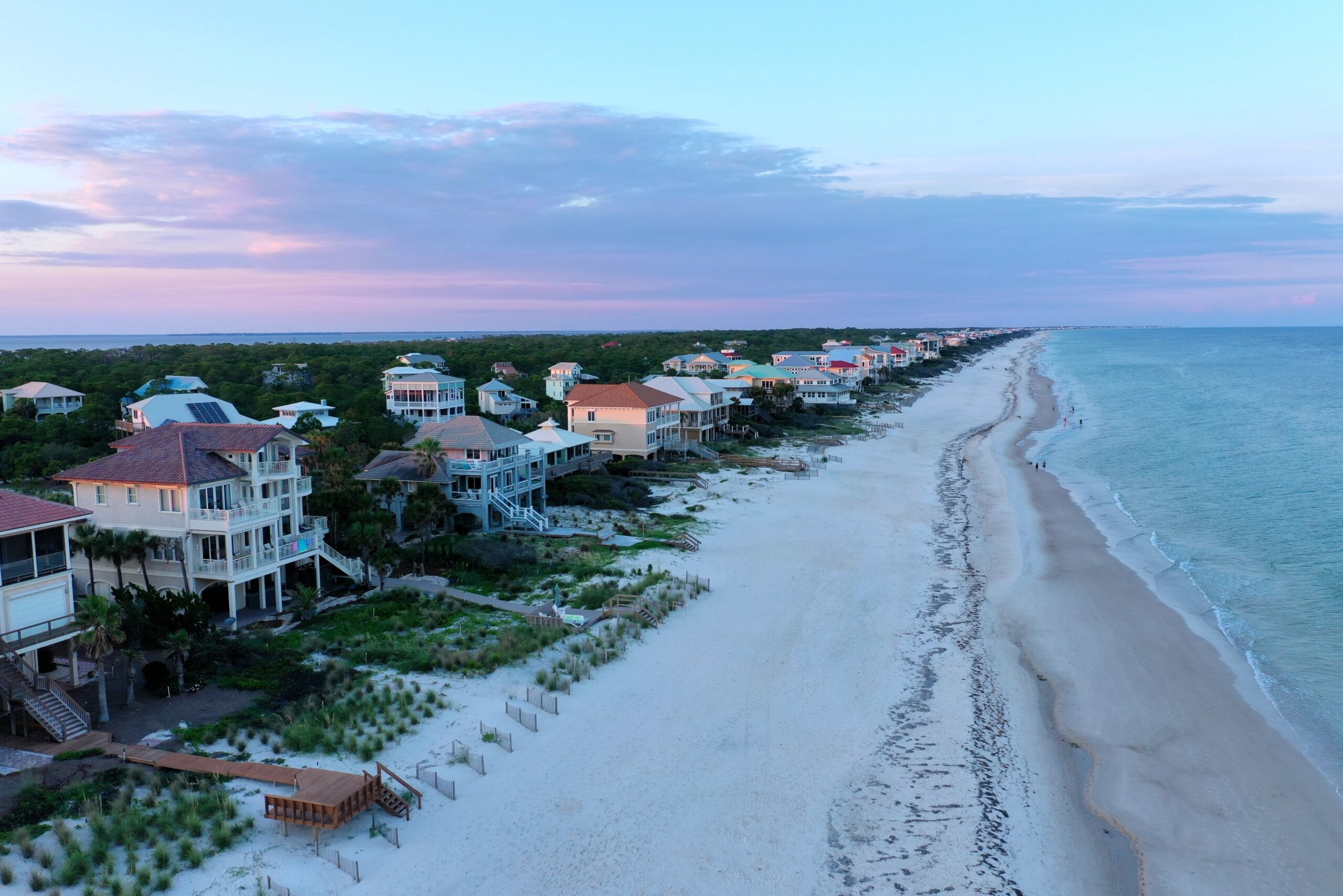 St. George Island, Florida - Aerial Views of the Beaches in 4K

