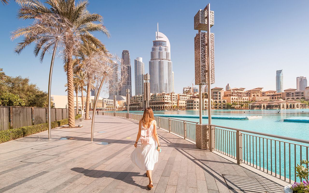 Female tourist in UAE