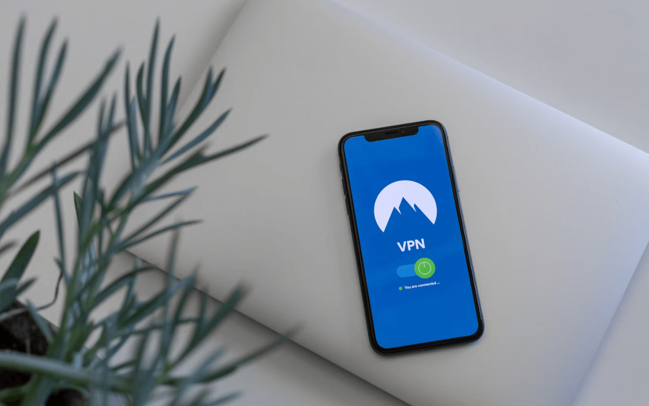 Phone with VPN app