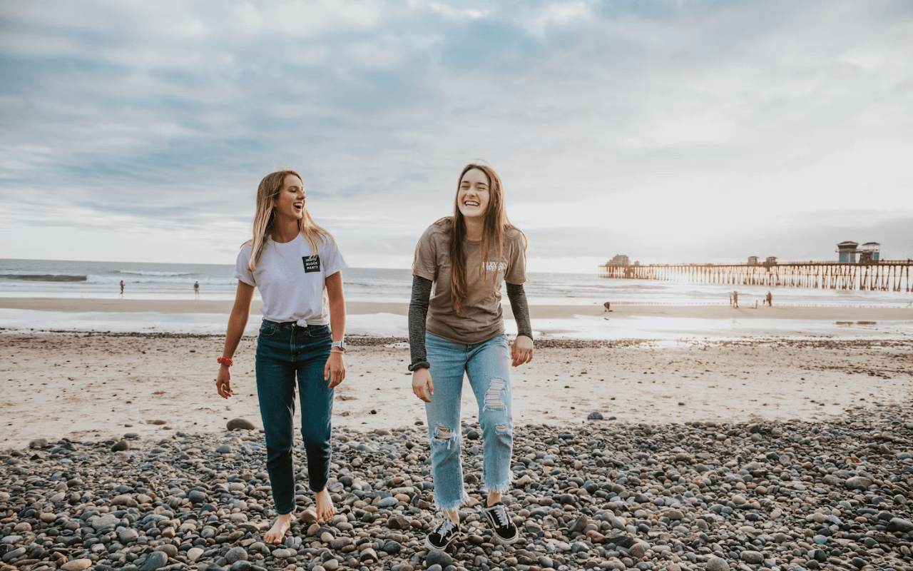 Friends on the beach