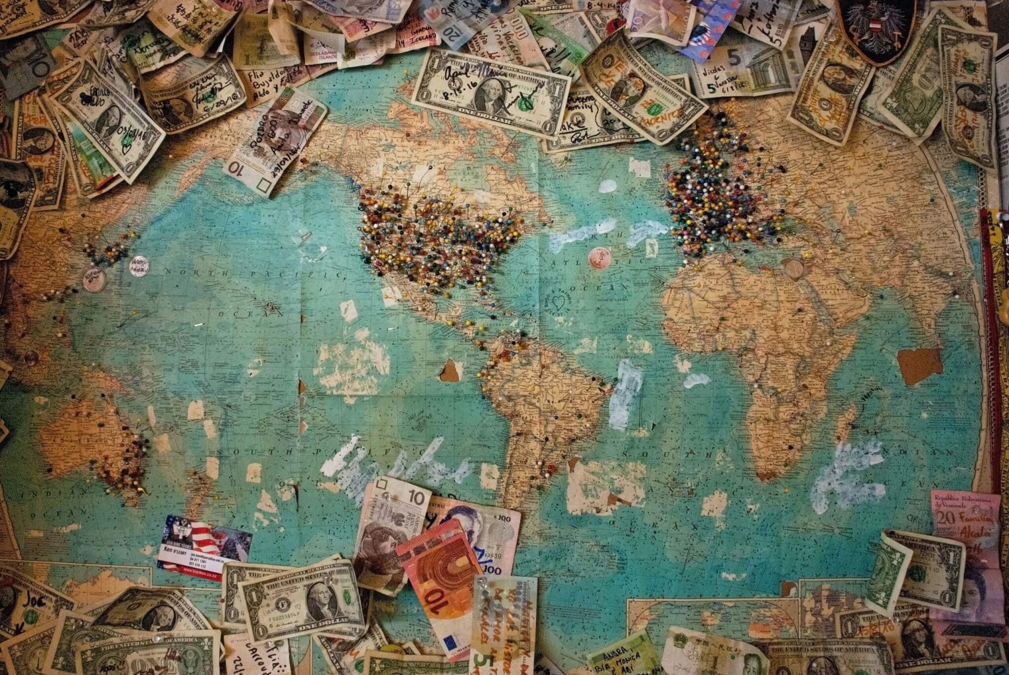 a map with money