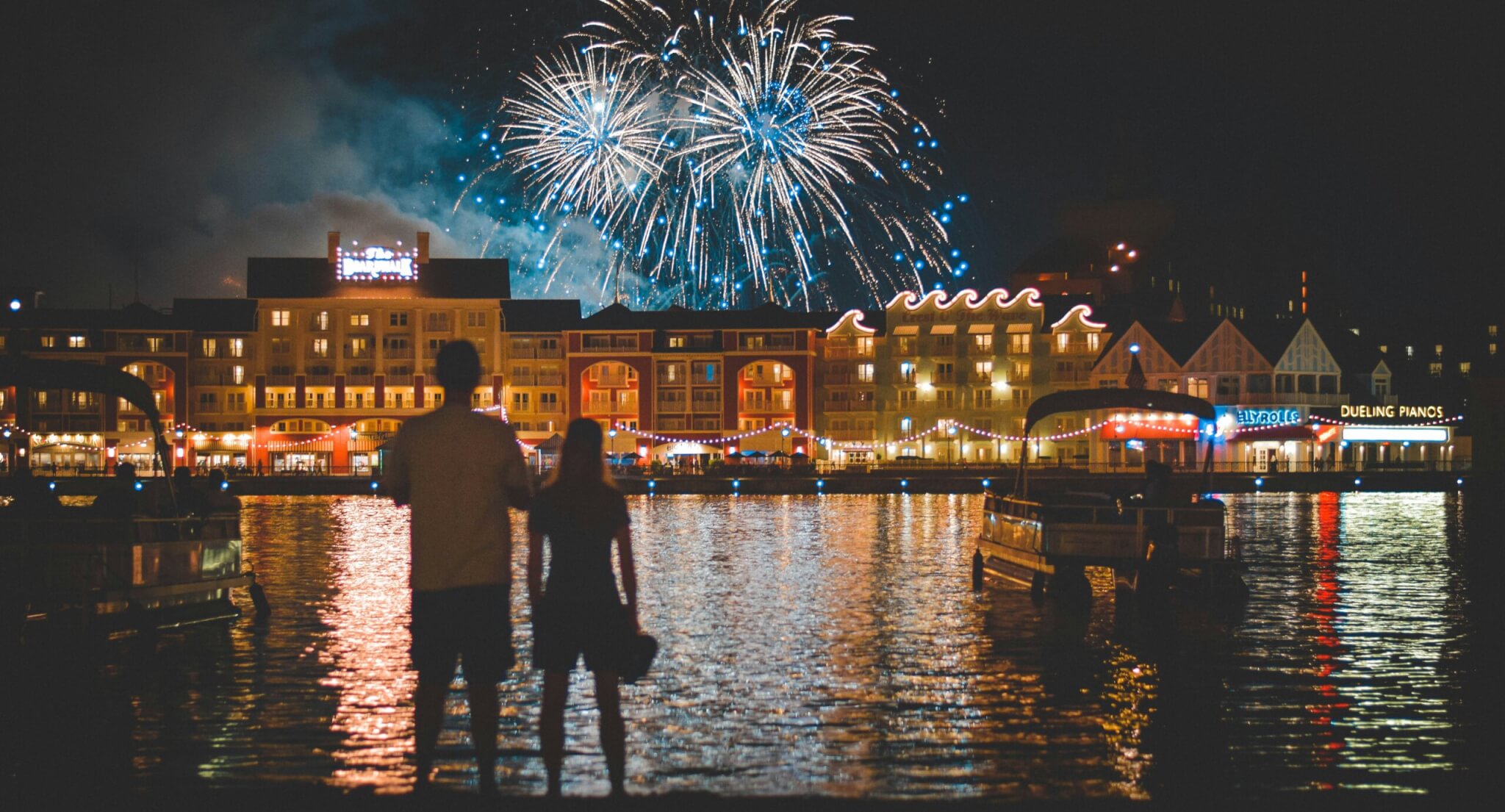 a couple at disneyworld