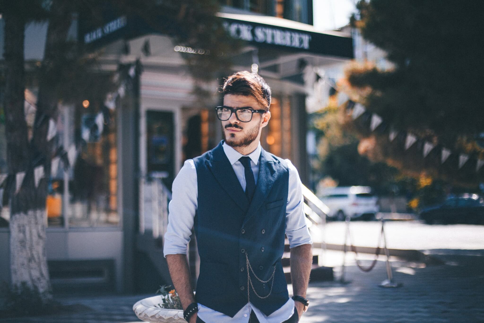 man wearing a vest