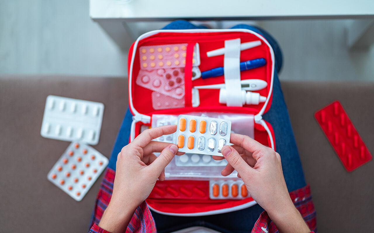 Pack of medicine in pill form