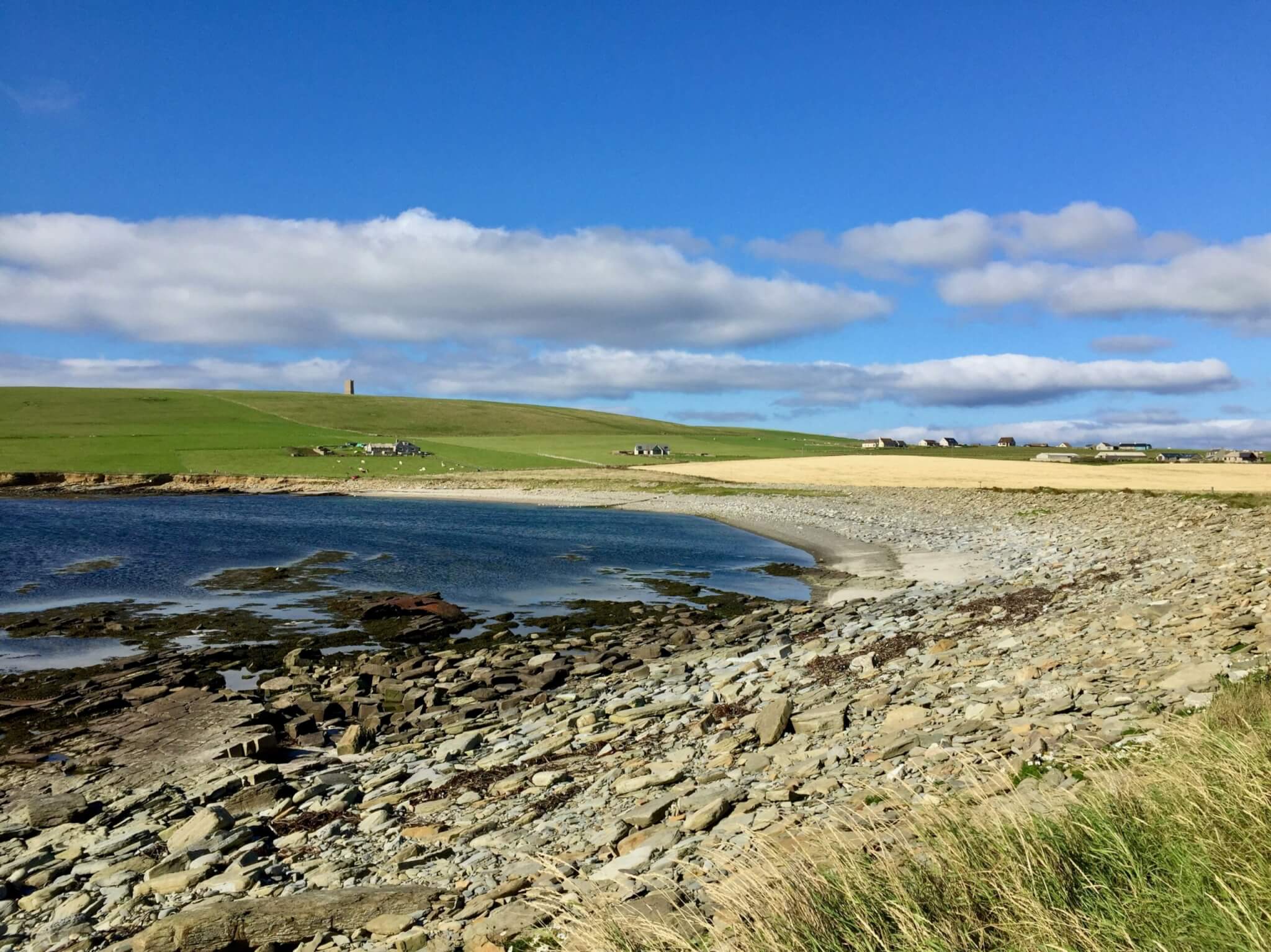 stony beach, orkney islands