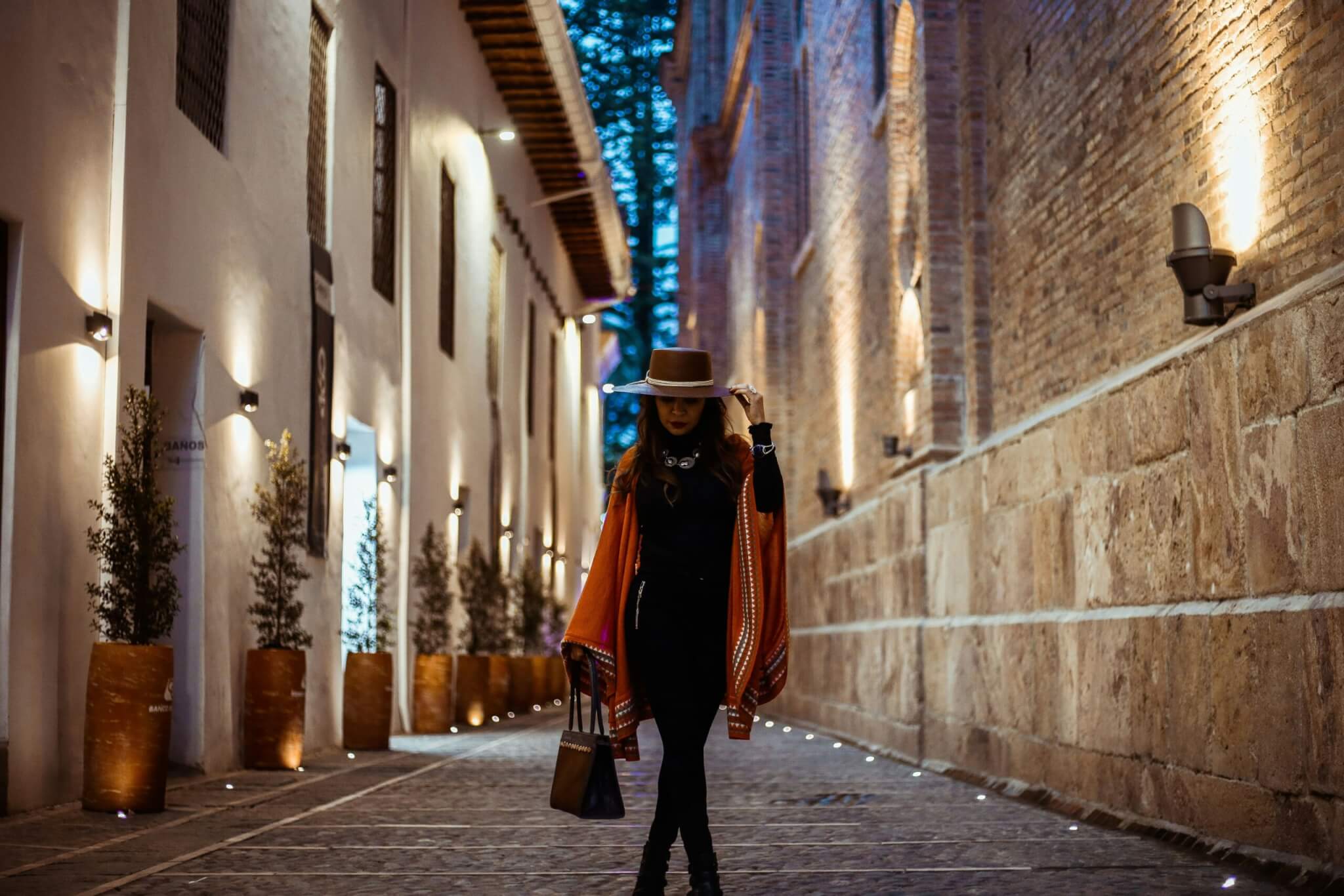 woman walking alone