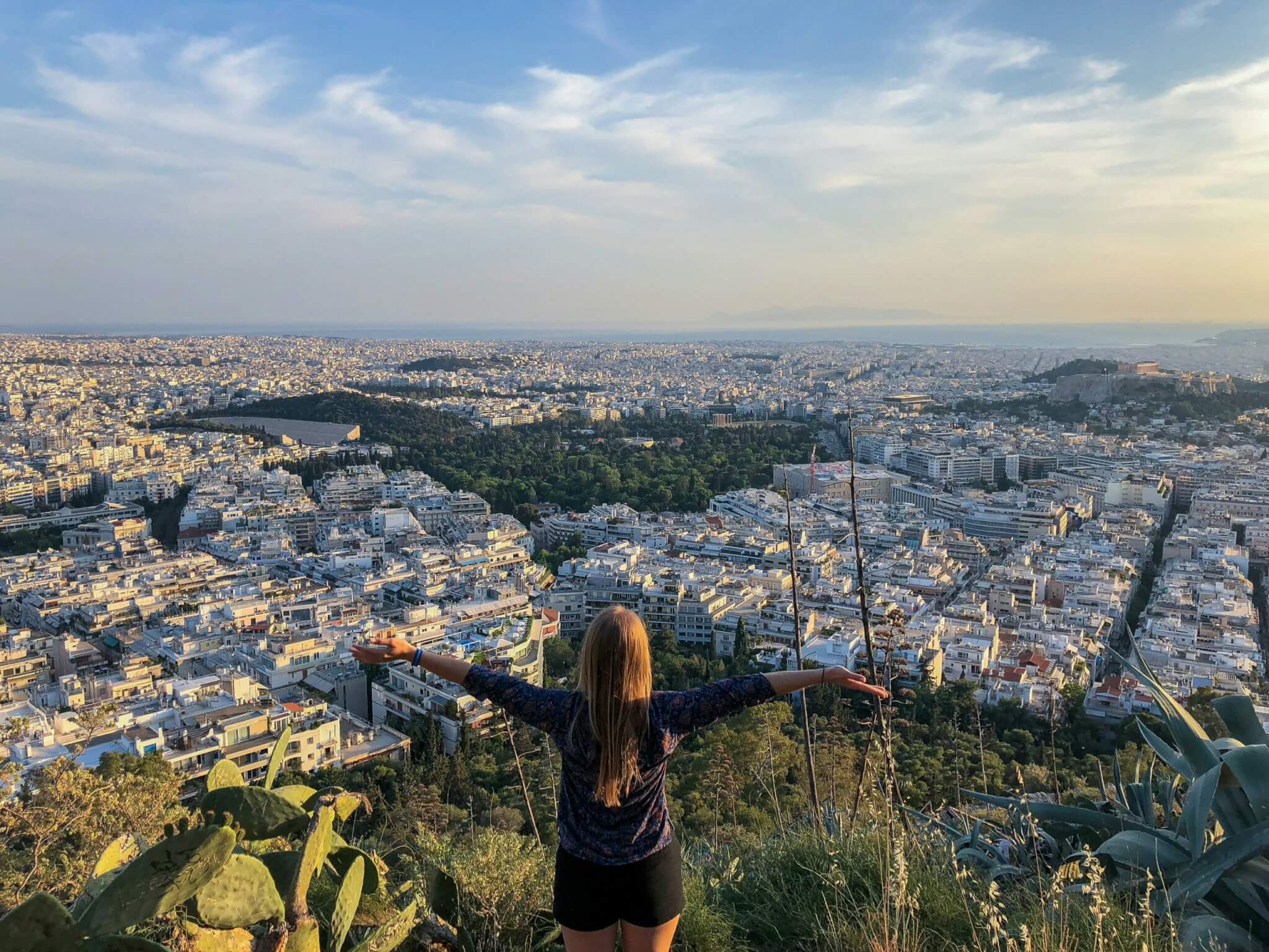 woman in athens, greece