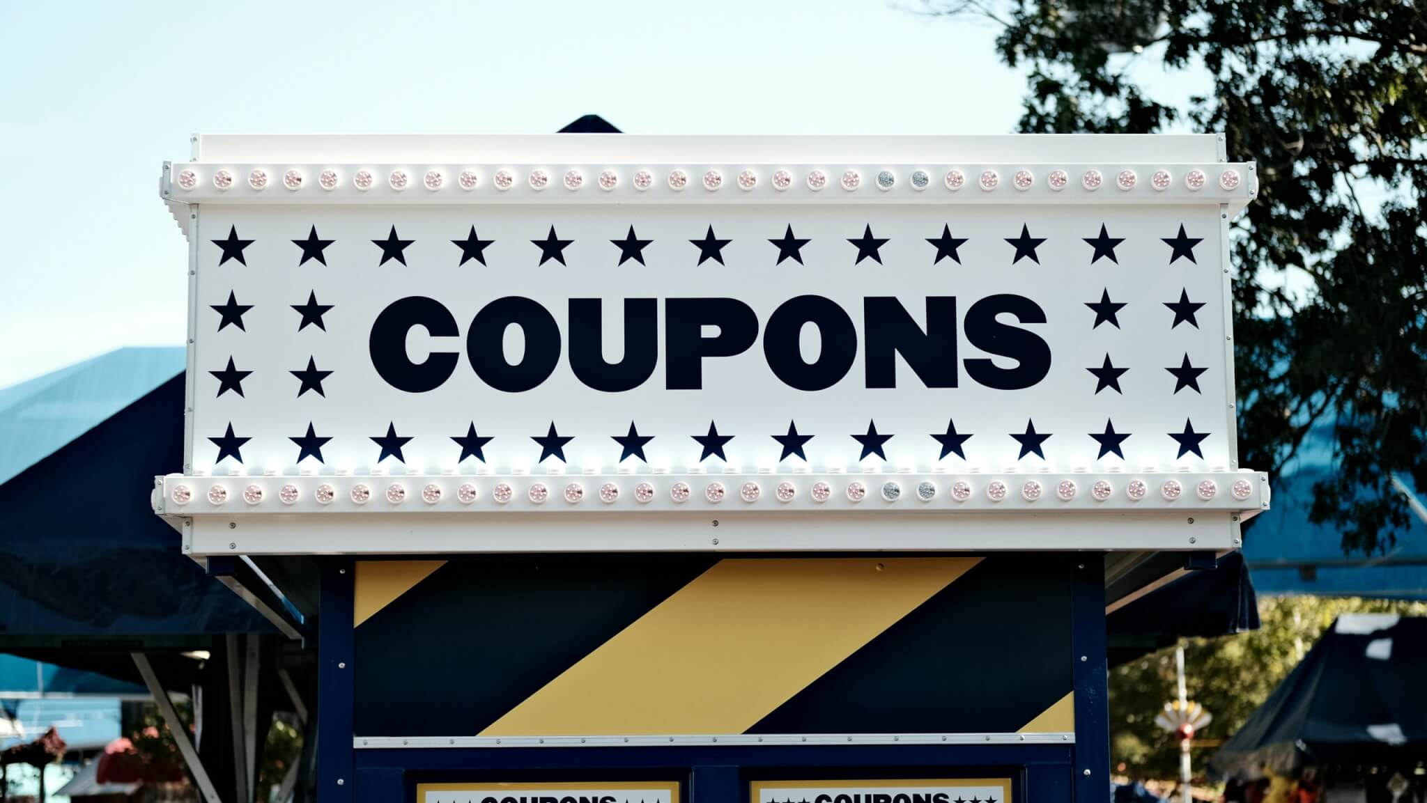 Sign that says "Coupons" 