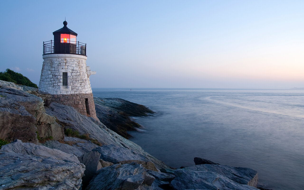 Castle Hill Lighthouse in Newport, Rhode Island