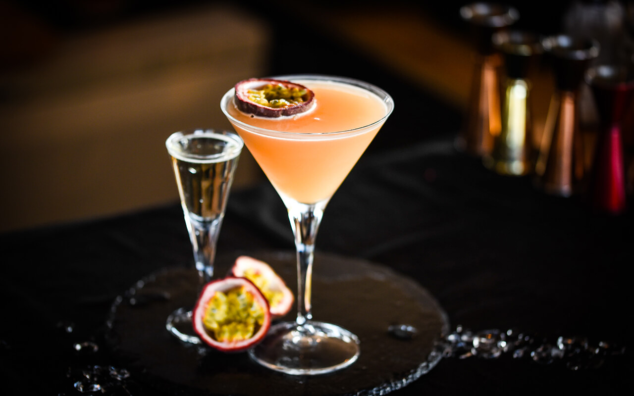 passion fruit & Prosecco cocktail 