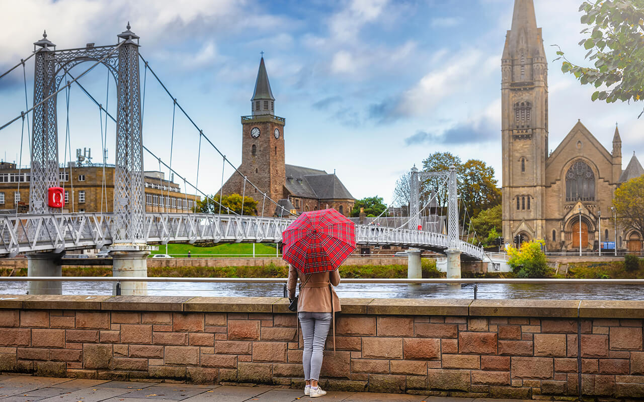 Woman traveling in Europe 