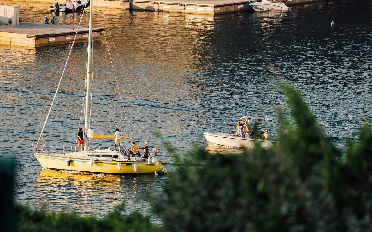 Sailboats on the water