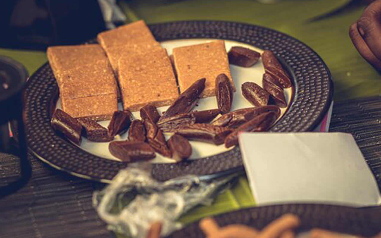 African chocolate plate