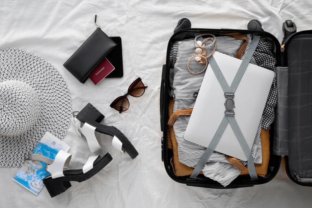 packed suitcase