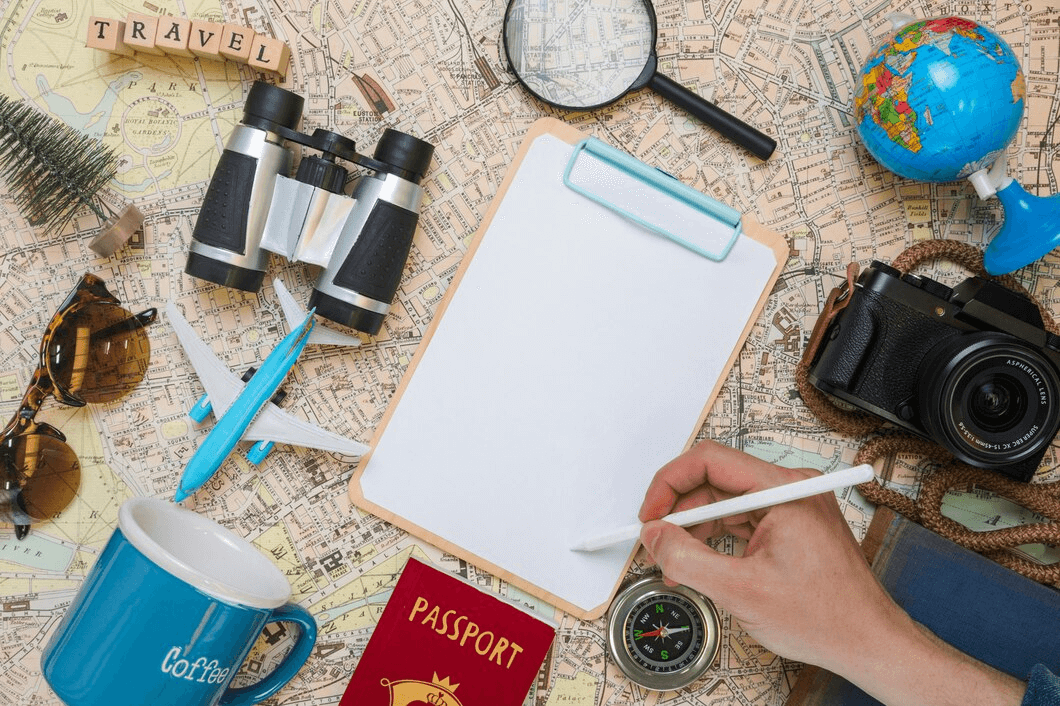 travel supplies layout 