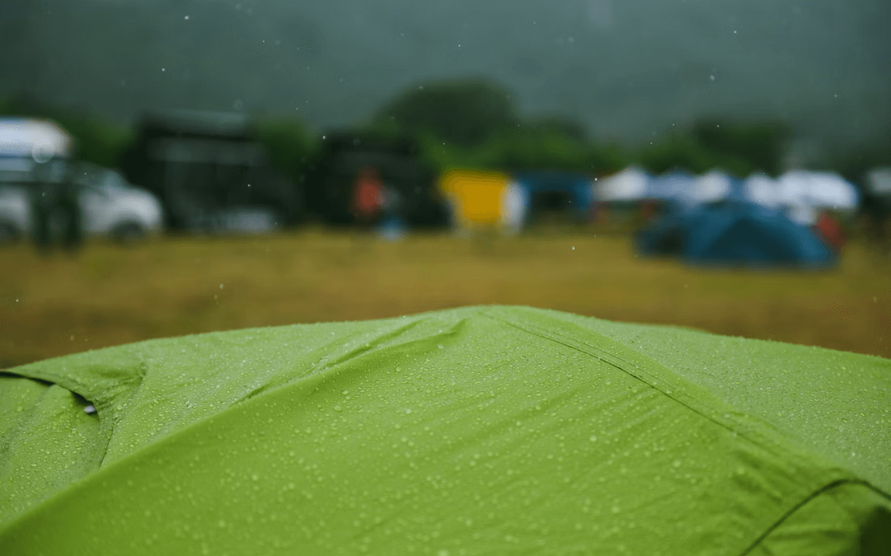 rain on a tent