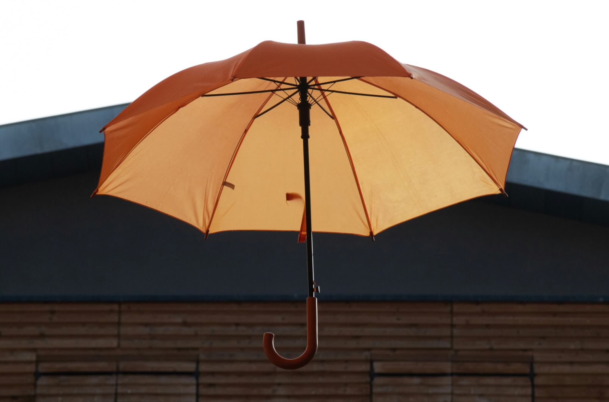 Umbrella in mid-air 