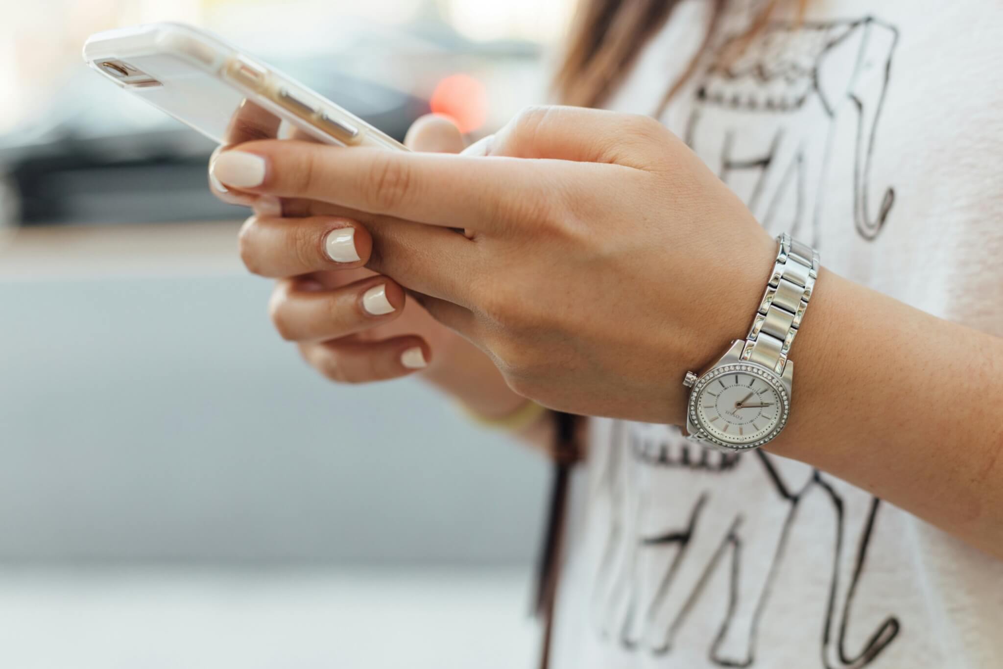 woman on her cellphone