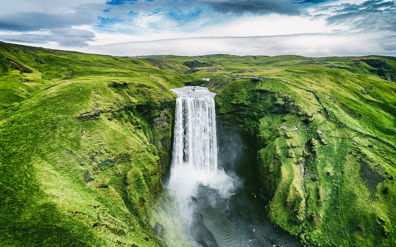Waterfall in Iceland