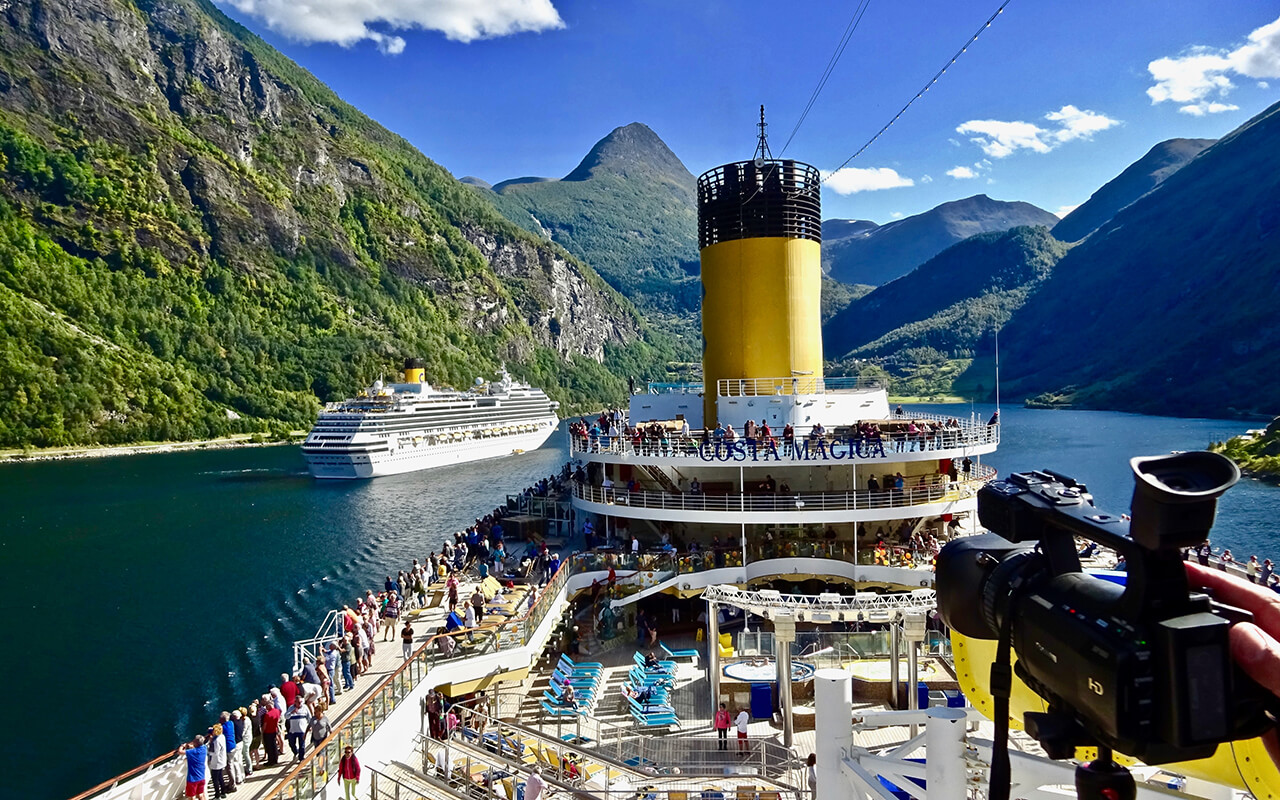 Cruise ship on the water