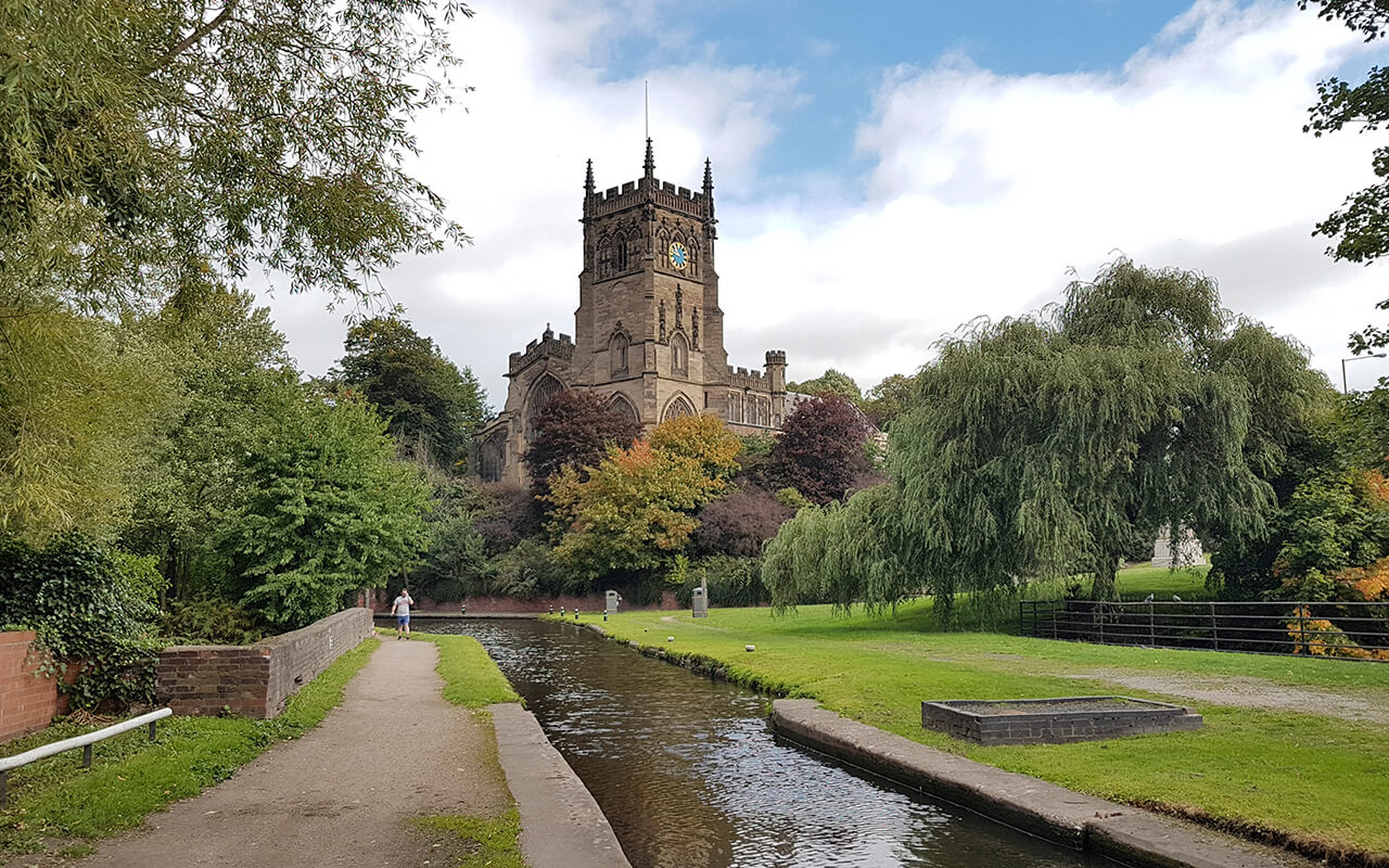 St Mary's Church and the Staffordshire Worcestershire Canal, Kidderminster