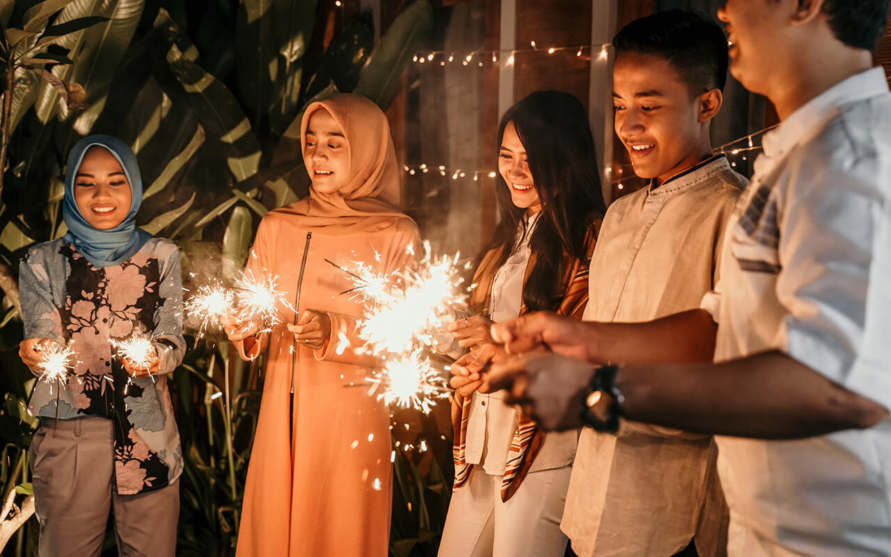 People celebrating Ramadan