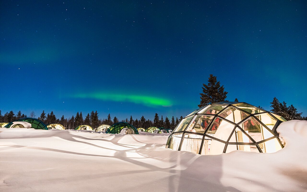 Igloo outdoors in the snow