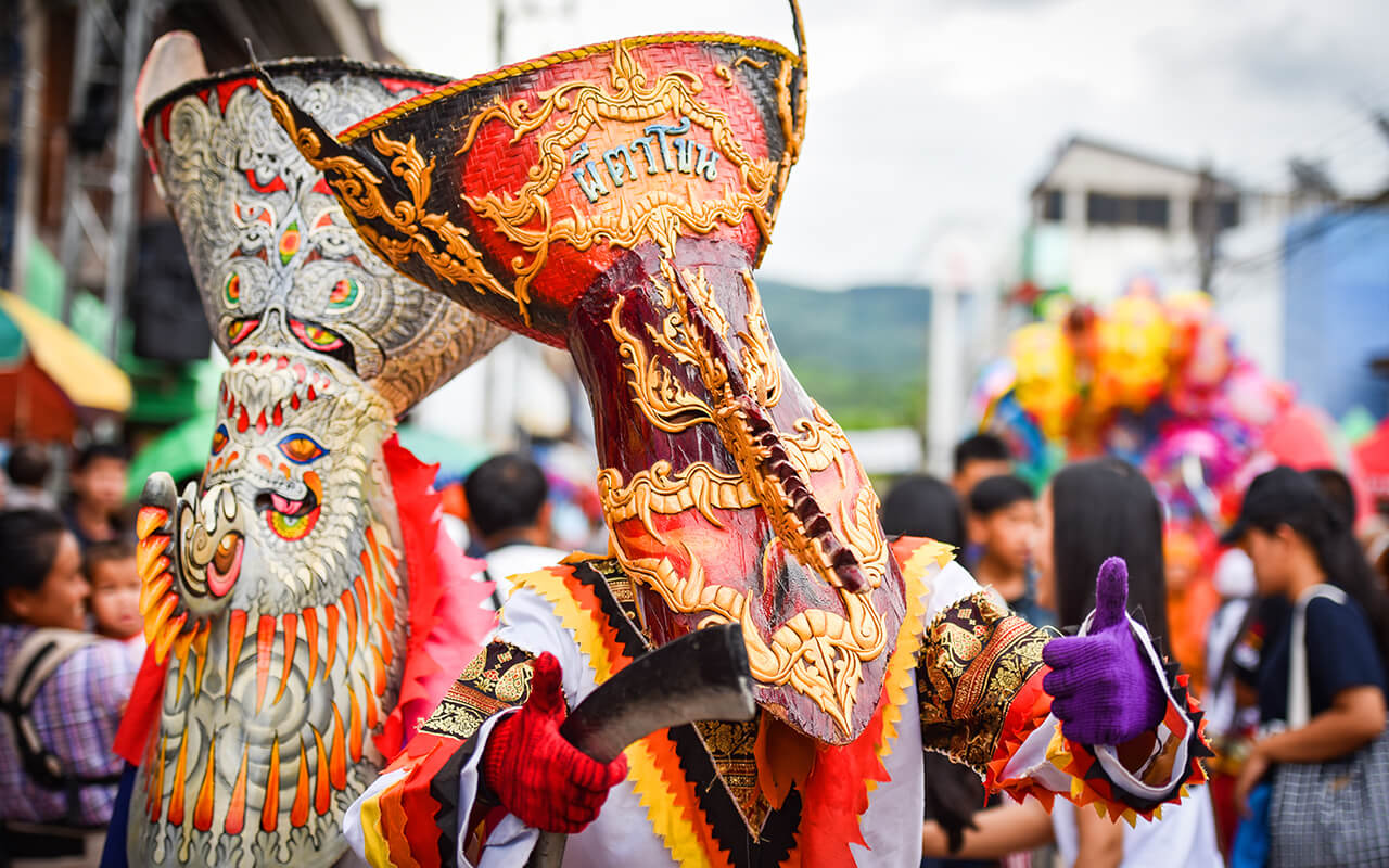 Phi Ta Khon festival in Thailand 