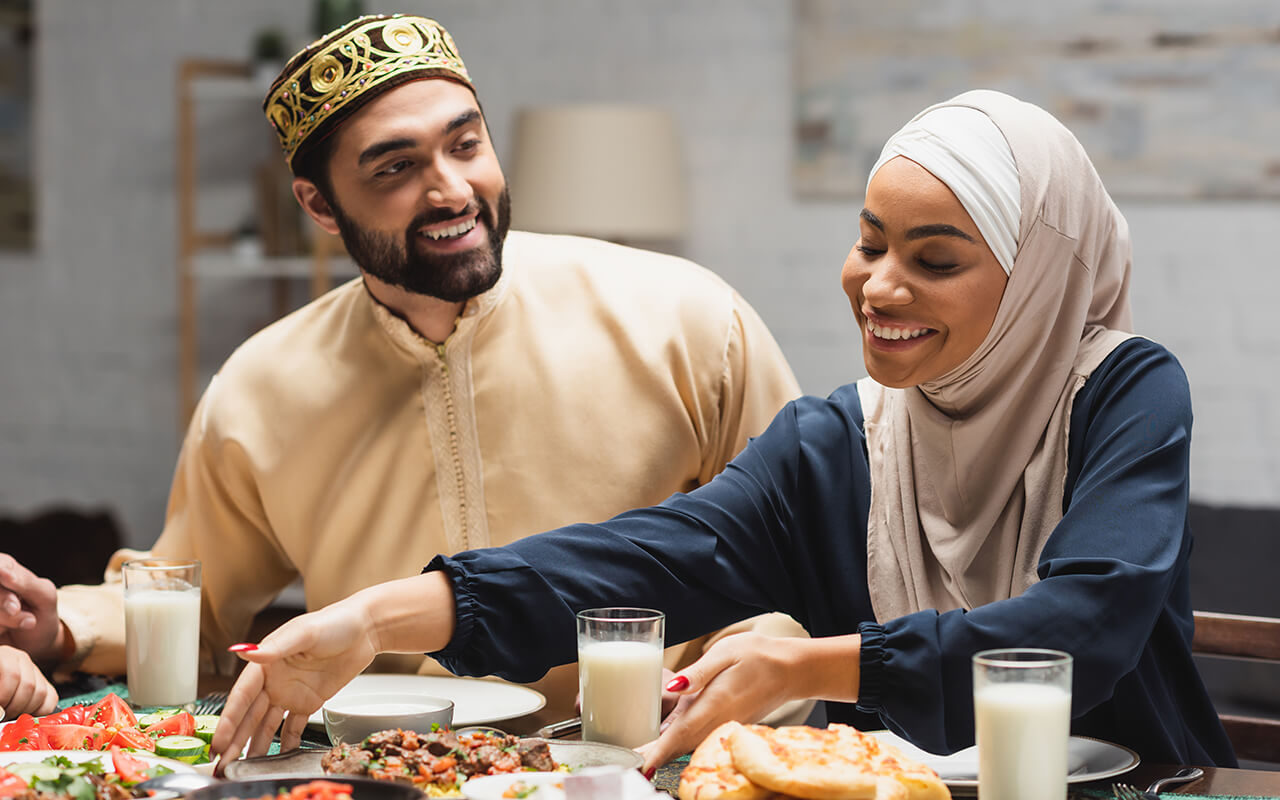 Family celebrating Ramadan 
