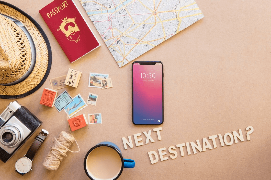 Travel items and smart phone