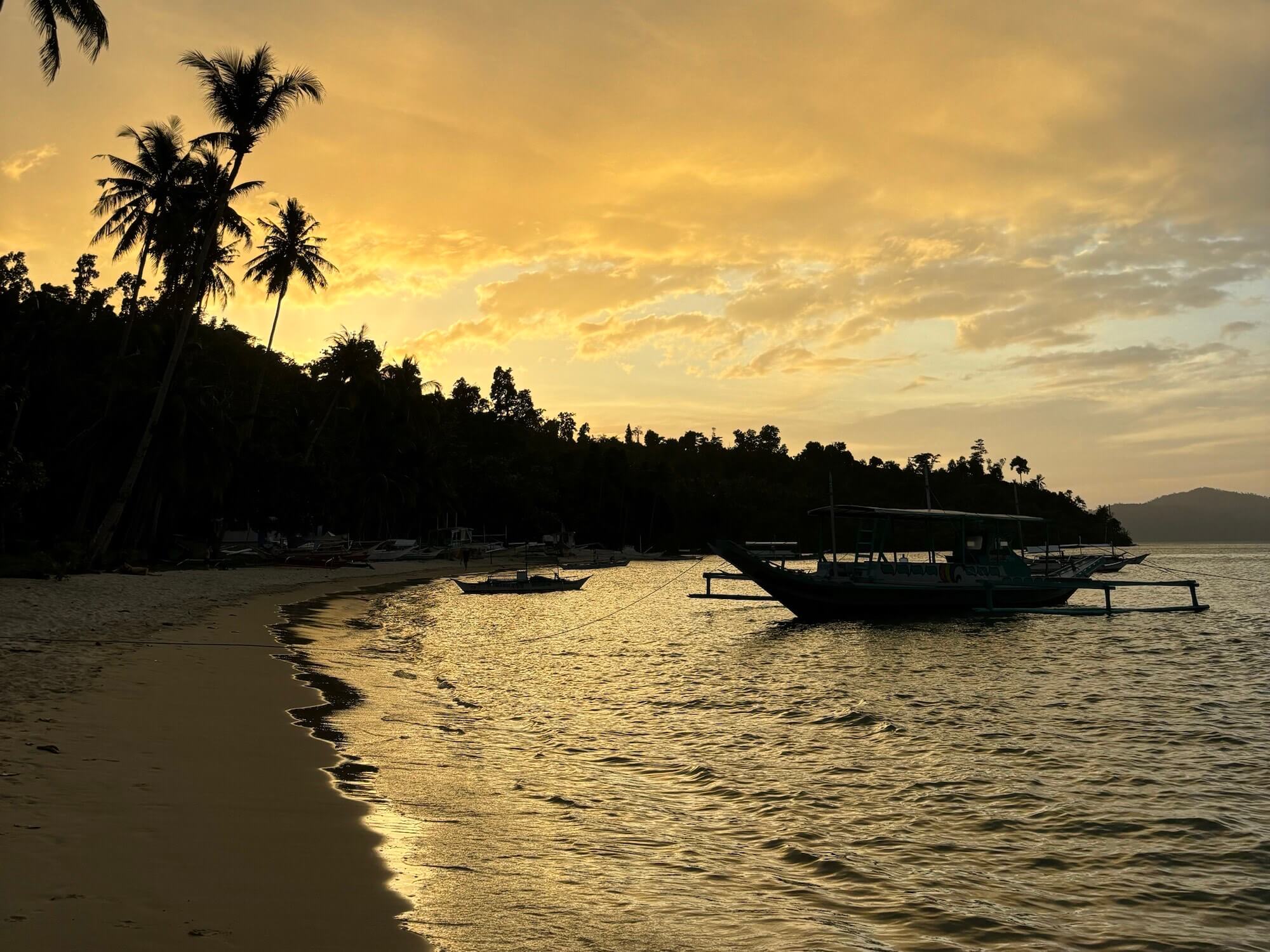 Sunset at Port Barton Beach