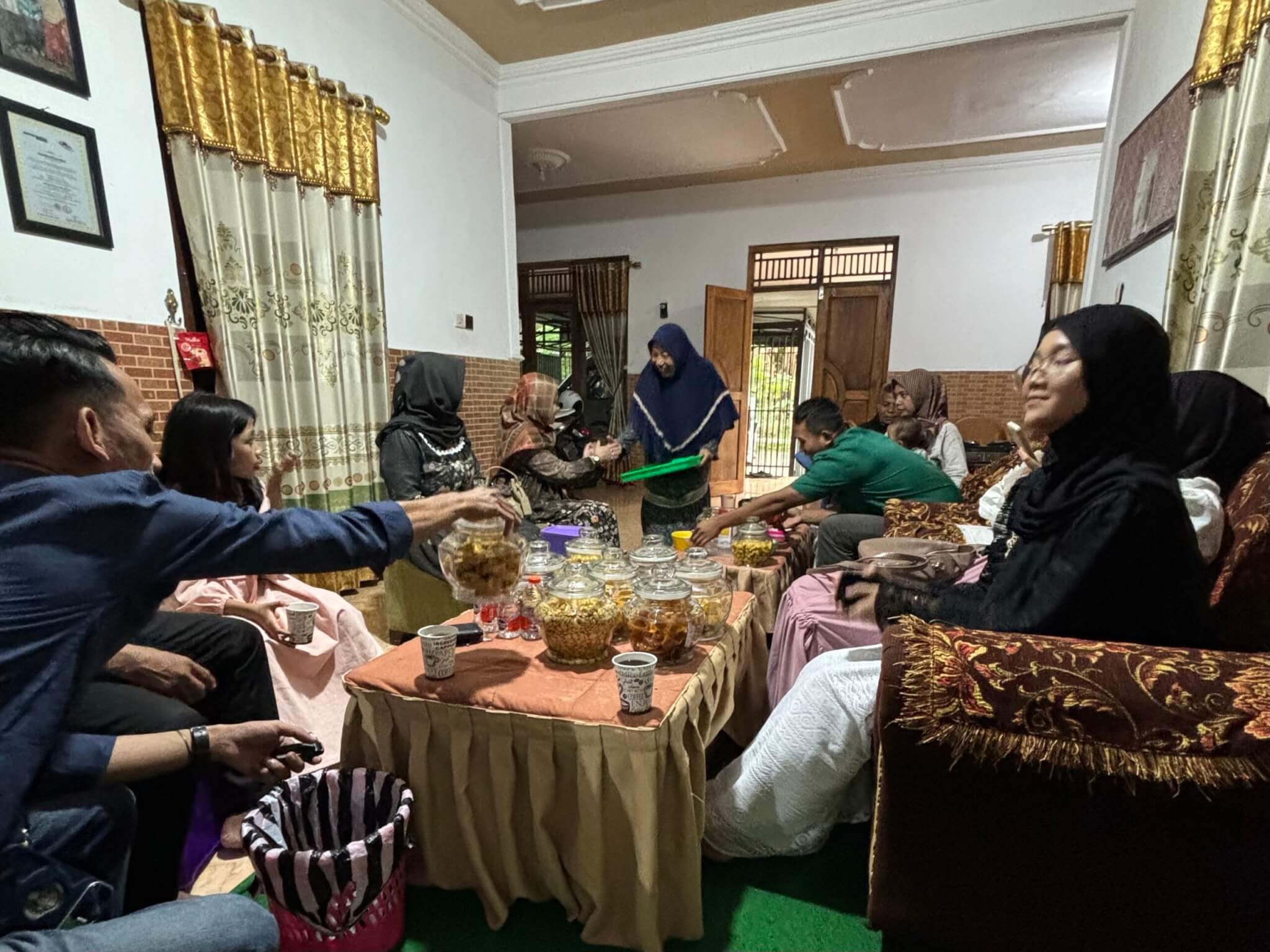 Celebrating Eid with locals in a village outside of Temanggung in Java.