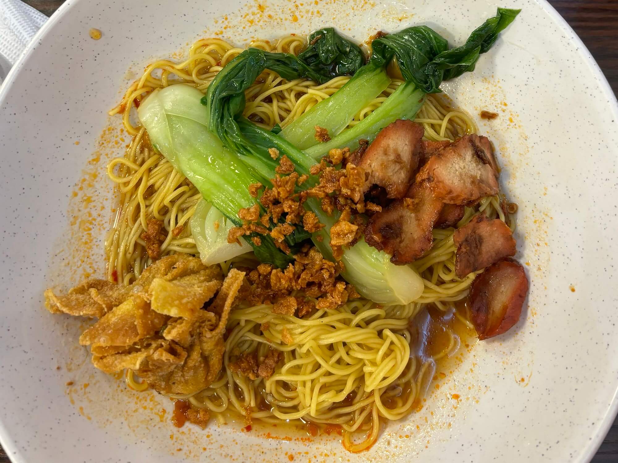 Meal from a Hawker Center In Chinatown