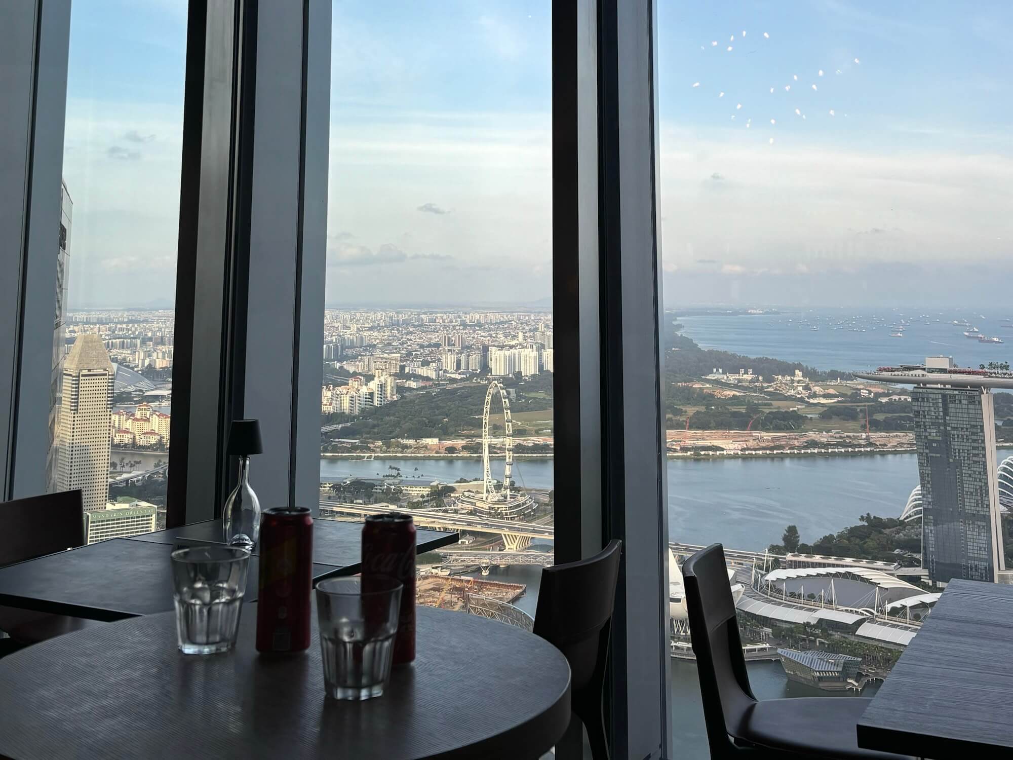 View from the inside of the bar on the 51st floor