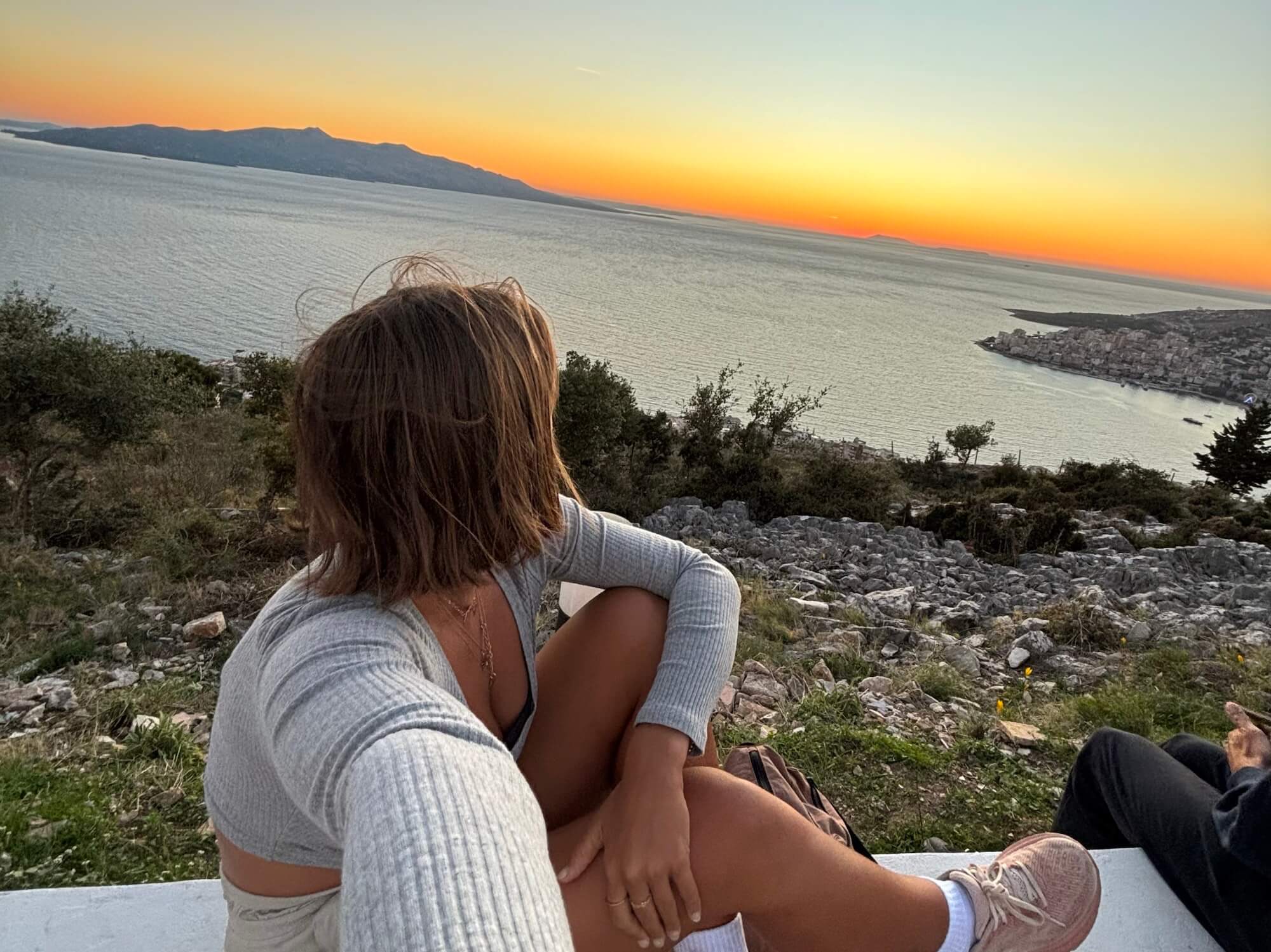 Views from lookout point in Sarande, Albania