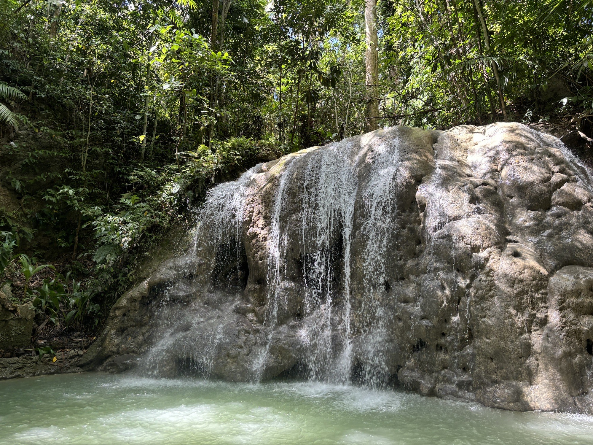 One of the many beautiful waterfalls on the island