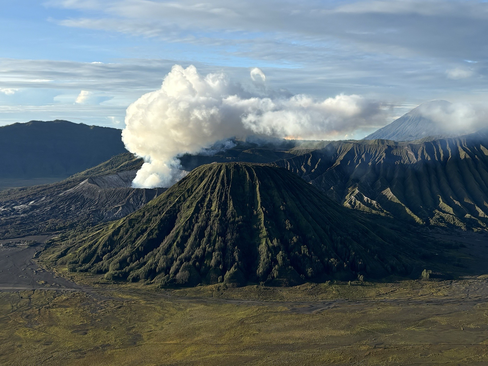 Second lookout point of Bromo and surrounding volcanos 