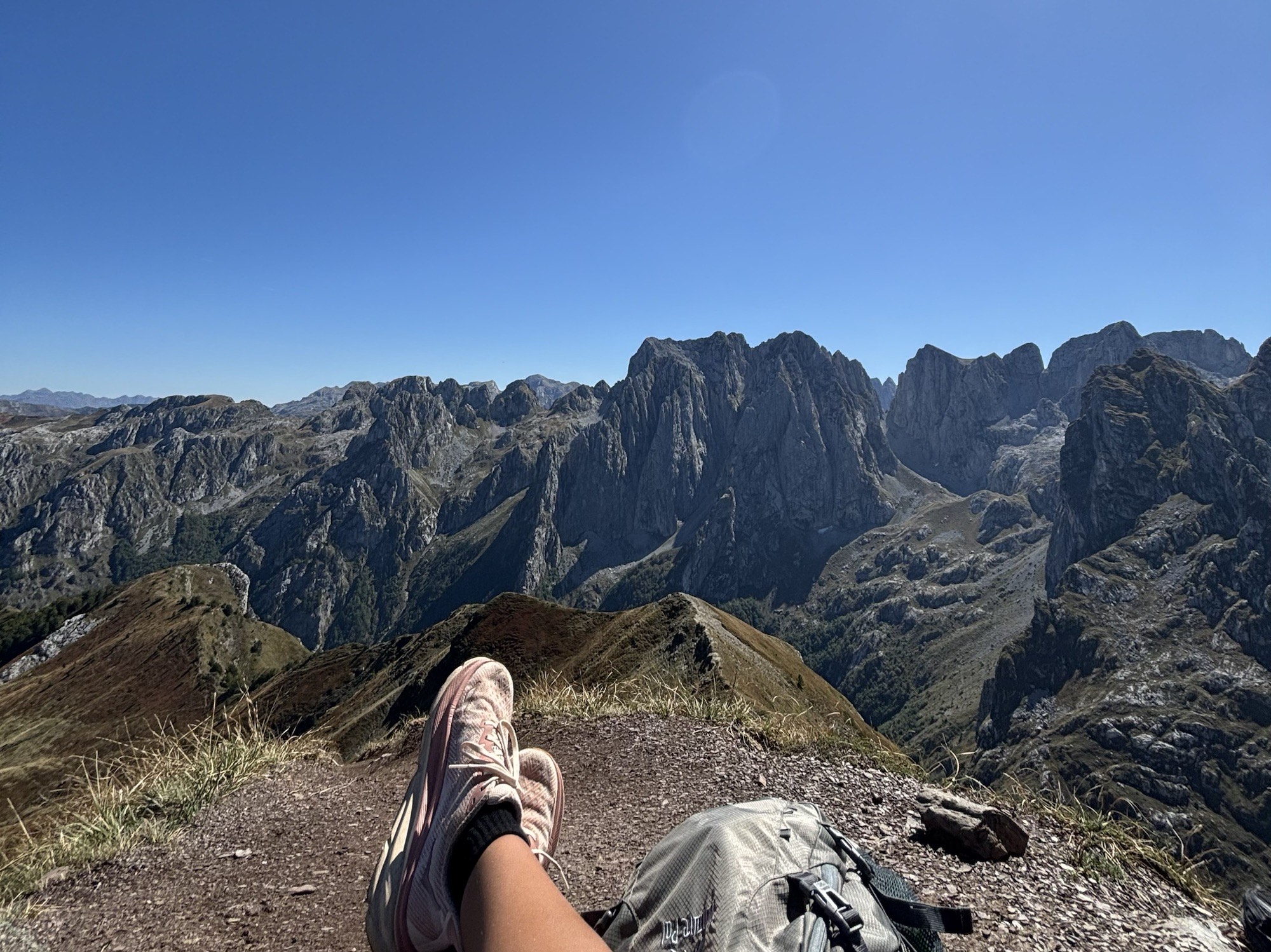 Hiking viewpoint in northern Albania