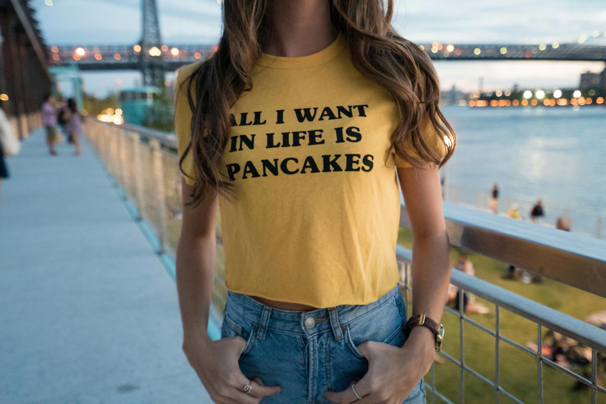 woman in a t-shirt