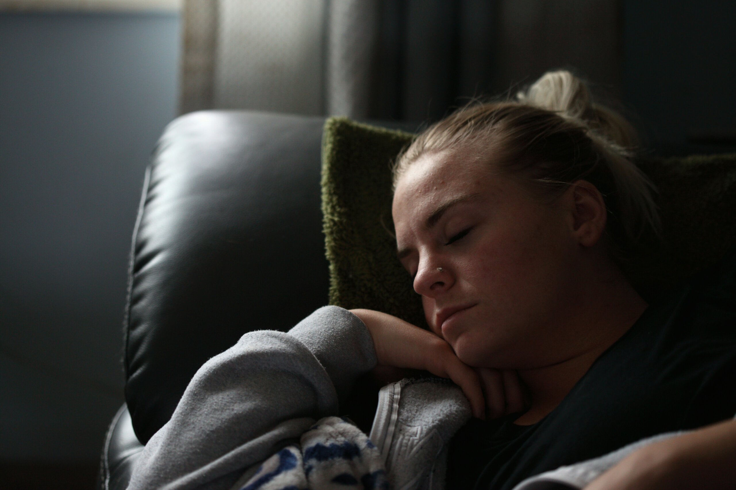 woman taking a nap
