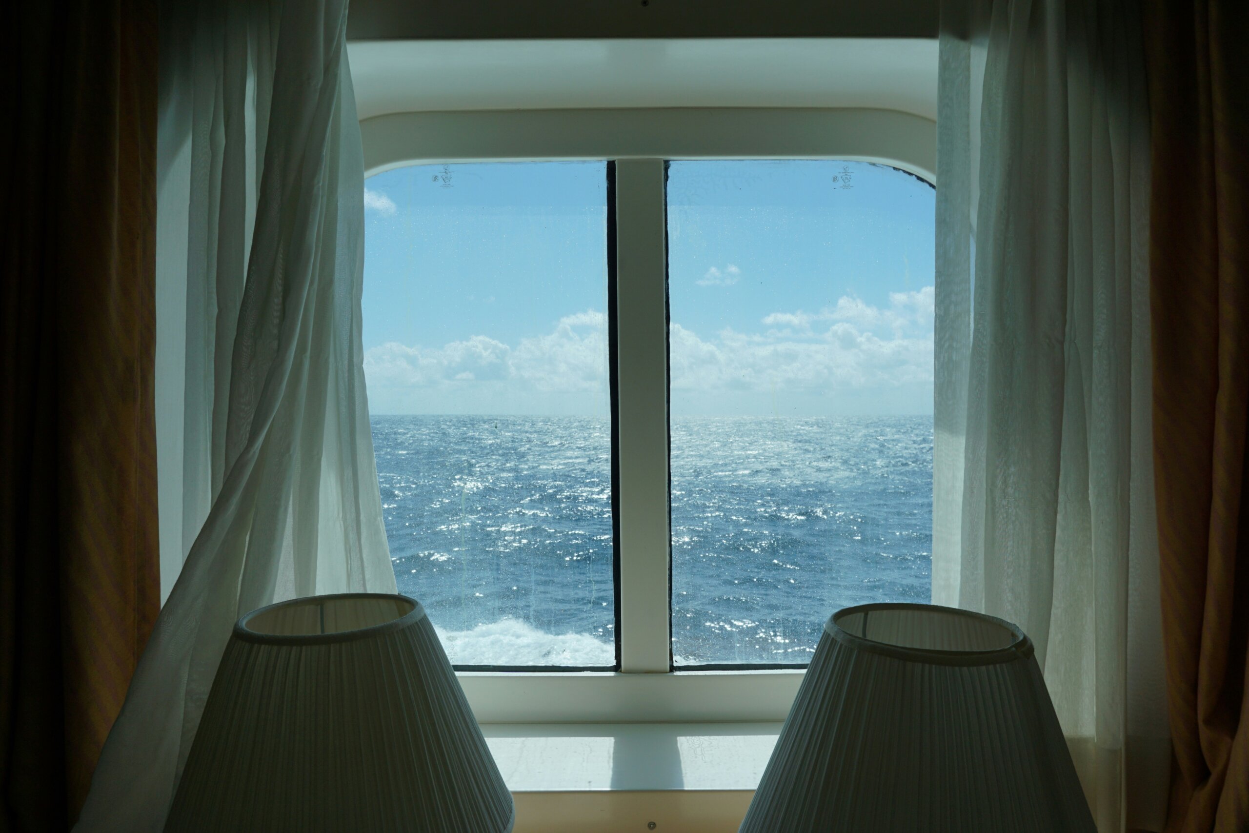 View from the window of a cruise ship