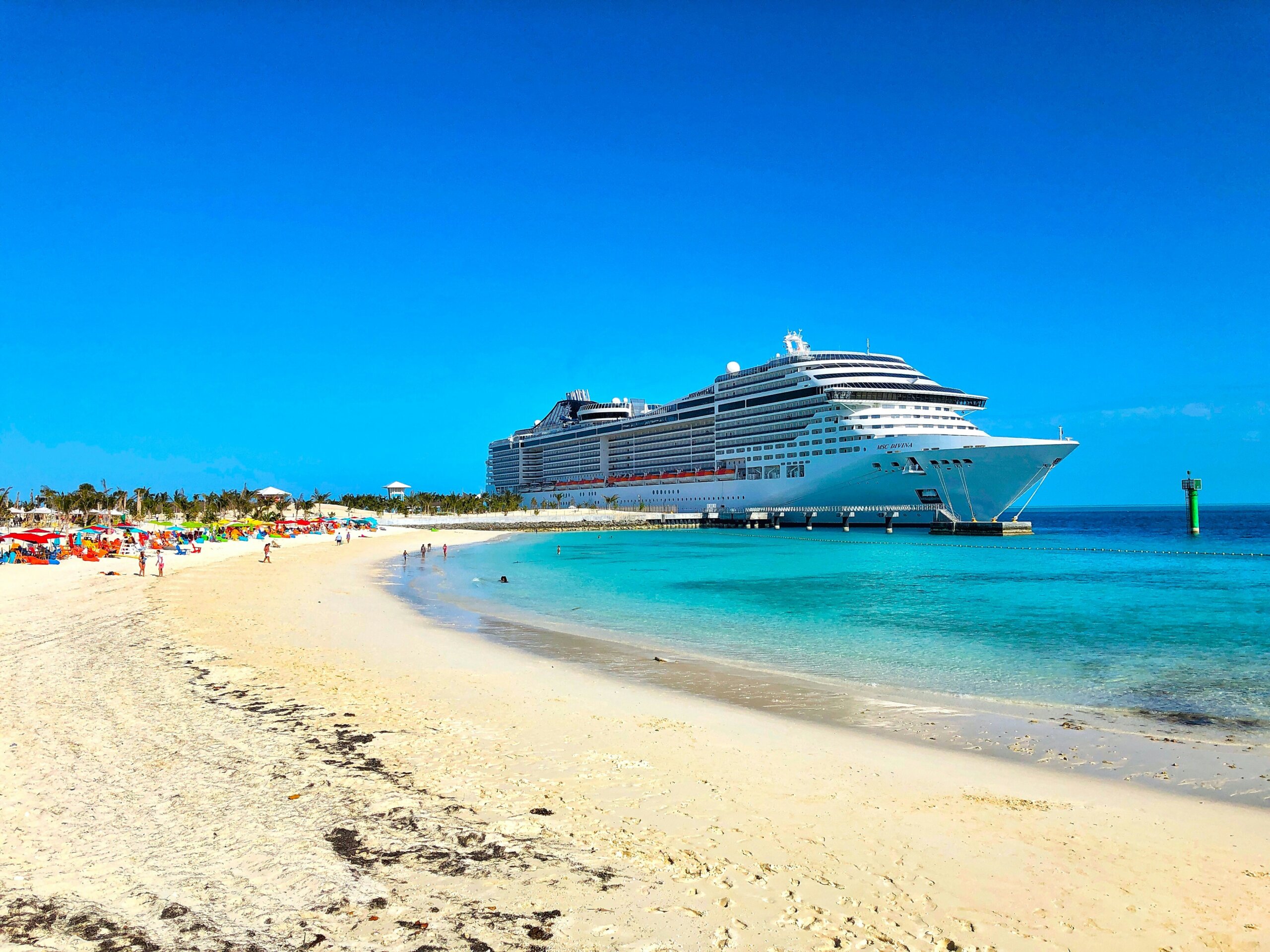Cruise ship on the shore