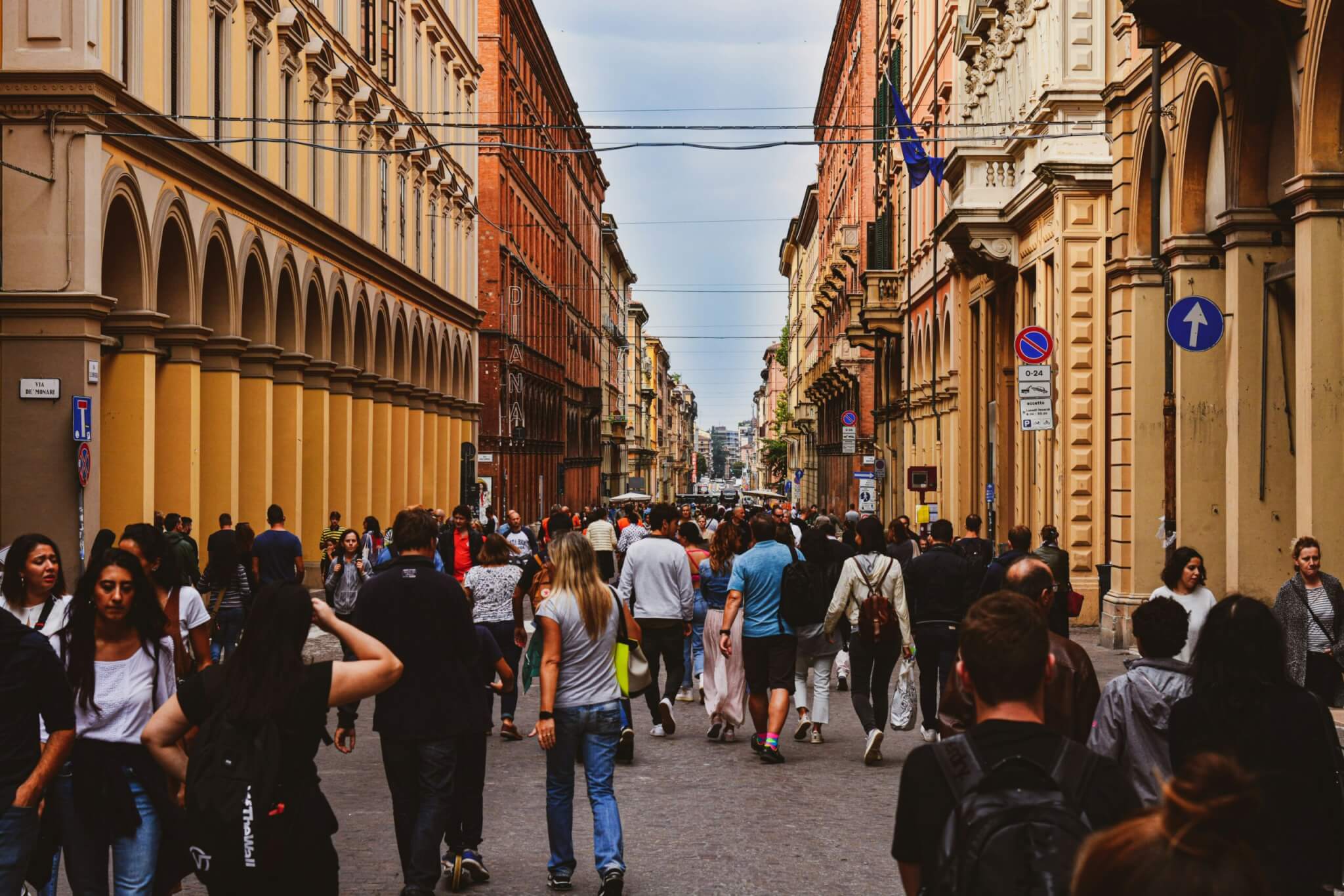 Busy city street